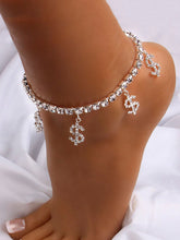 Fußkettchen mit Dollarzeichen und Strass